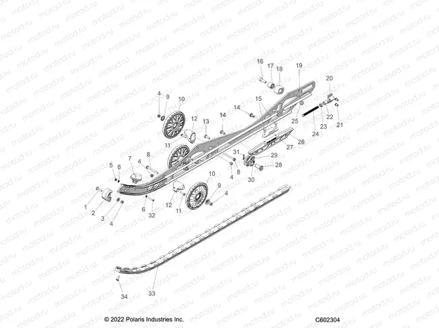 SUSPENSION | SUSPENSION, RAIL BEAM LH/RH - S23TDV6RS (C601863)