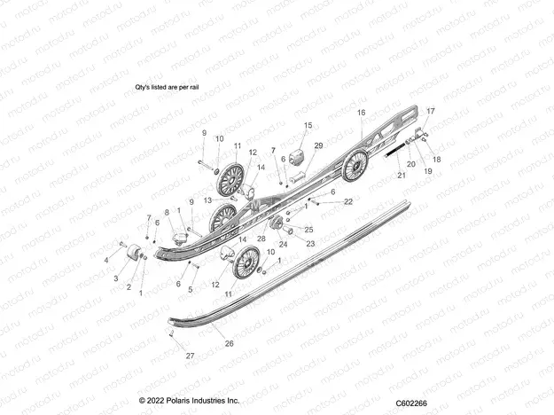 SUSPENSION | SUSPENSION, RAIL BEAM LH/RH - S23TLT6REL (C601877)
