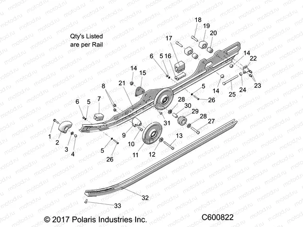 SUSPENSION | SUSPENSION, RAIL, LH/RH - S20CBU5BSA/BSL (C600822)