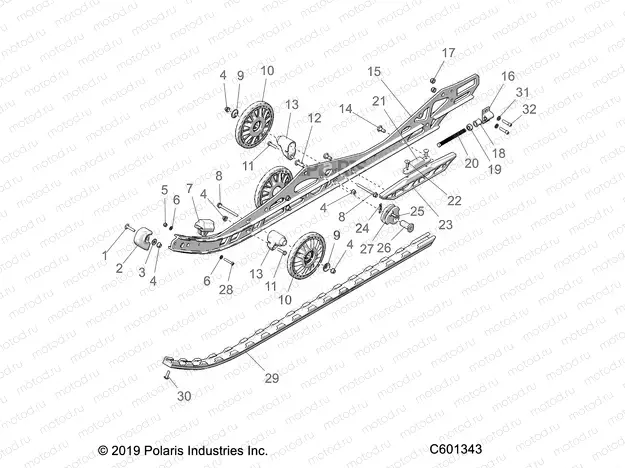 SUSPENSION | SUSPENSION, RAIL, LH/RH - S20EKL6PS (C601343)