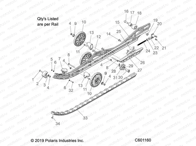 SUSPENSION | SUSPENSION, RAIL, LH/RH - S20EKP8RS/8RE (C601160)