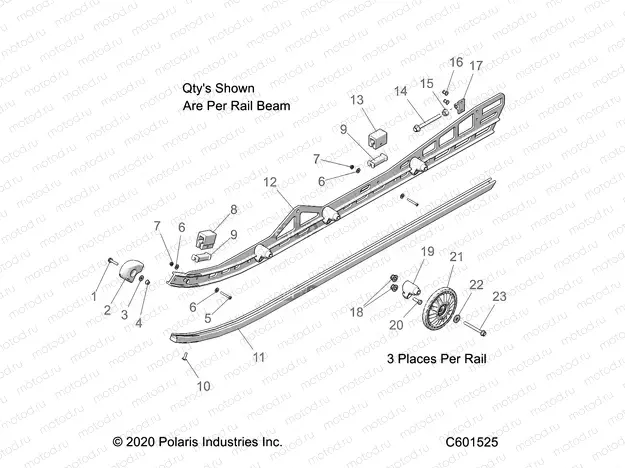 SUSPENSION | SUSPENSION, RAIL, LH/RH - S21CEF5BSL (C600815)