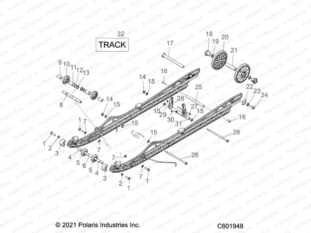 SUSPENSION | SUSPENSION, REAR, 2.75 - S23TFK8RS (C601948)