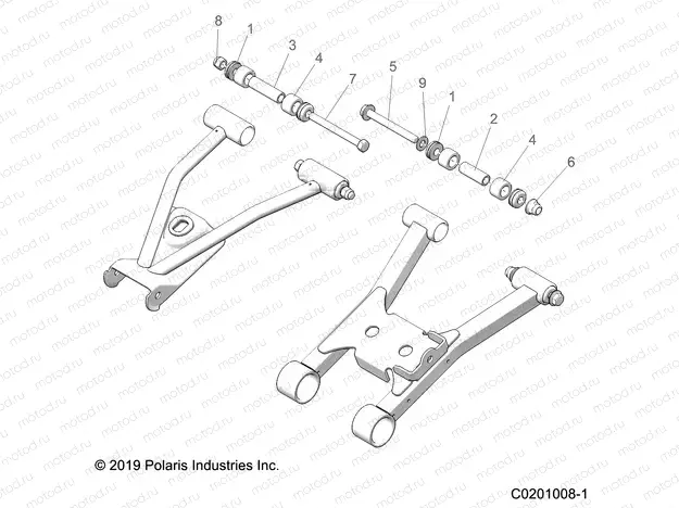 SUSPENSION | SUSPENSION, REAR A-ARM MOUNTING and BUSHINGS - A20SDE57F1/S57C5 (C0201008-1]