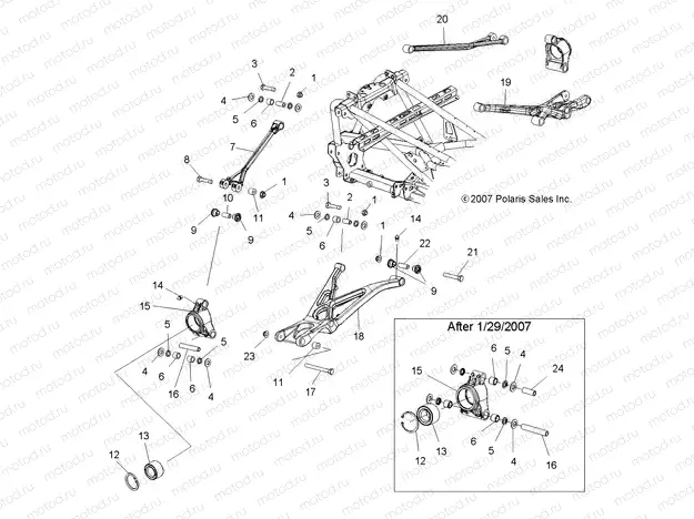 SUSPENSION | SUSPENSION, REAR - A07GP52AA/AB (49ATVSUSPRR07OTLW525)