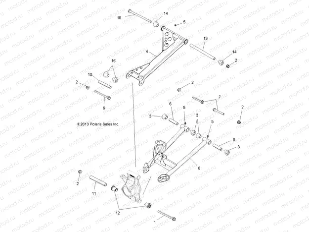 SUSPENSION | SUSPENSION, REAR - A13ZN55TA (49ATVSUSPRR13SP550)