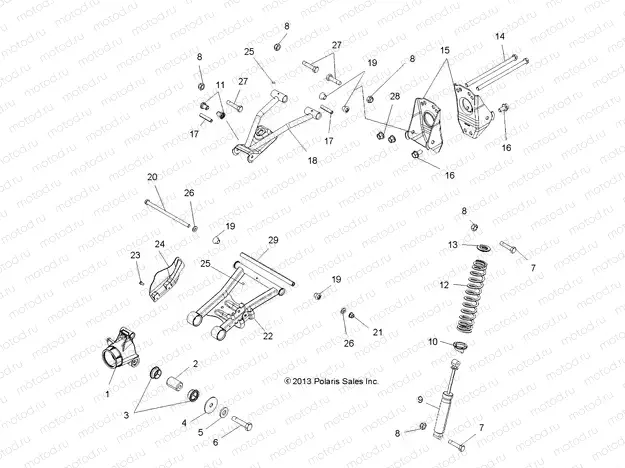 SUSPENSION | SUSPENSION, REAR - A15SEB57CA/CJ/SEC57CJ/CA (49ATVSUSPRR13SP500)