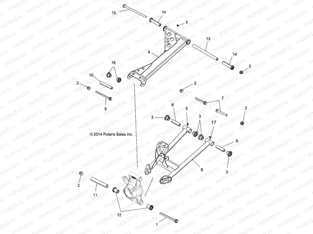 SUSPENSION | SUSPENSION, REAR - A15SXE85AS/AM/A85AA/AC/AJ (49ATVSUSPRR14USA)