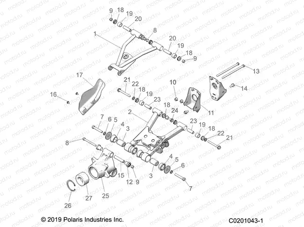 SUSPENSION | SUSPENSION, REAR - A20SEE57K1 (C0201043-1)