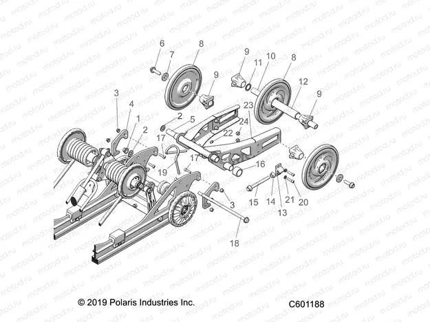 SUSPENSION | SUSPENSION, REAR, ARTICULATING - S20CFE5BSL (49SNOWSUSPRR15550ART)