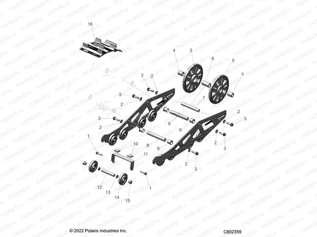 SUSPENSION | SUSPENSION, REAR ASM. AND TRACK - J23RTAXXXA (C602359)