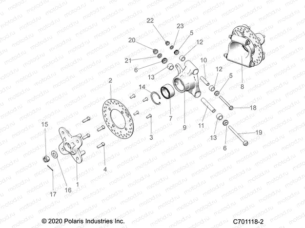 SUSPENSION | SUSPENSION, REAR CARRIER - G22G4E99NP (C701118-2)