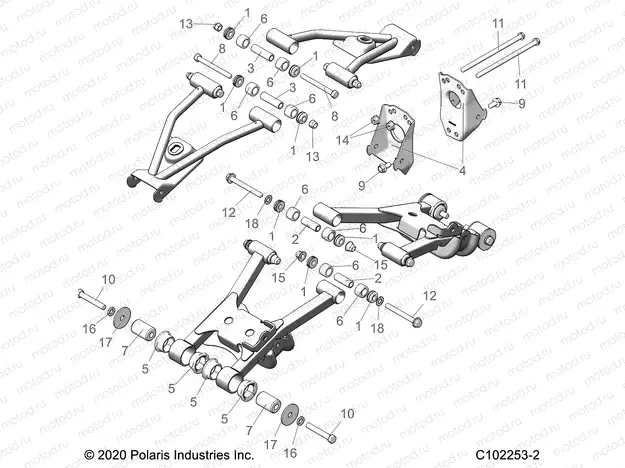 SUSPENSION | SUSPENSION, REAR CONTROL ARM MOUNTING - A23SDE57P4 (C102253-2)