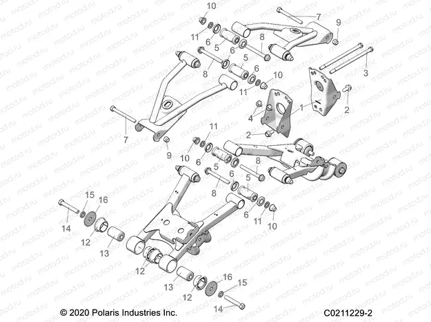 SUSPENSION | SUSPENSION, REAR CONTROL ARM, MOUNTING - A23SEA57F1/T57C1/C2/F1 (C0211229-2)