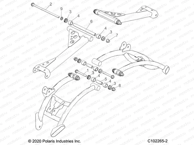SUSPENSION | SUSPENSION, REAR CONTROL ARM MOUNTING - A23SYE95PM (C102265-2)