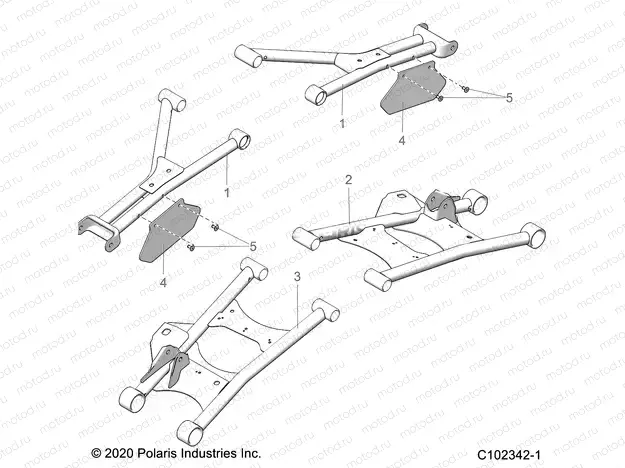 SUSPENSION | SUSPENSION, REAR CONTROL ARMS - A20SLZ95AE (C102342-1)