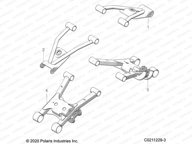 SUSPENSION | SUSPENSION, REAR CONTROL ARMS - A22SEE57F1/F57C1/F1/S57C1/C2/C5/C9/CK/F1/F2/F5/F9/FK (C0211229-3)