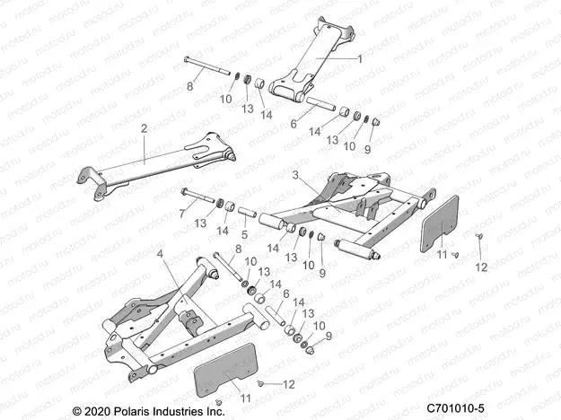 SUSPENSION | SUSPENSION, REAR CONTROL ARMS - G22G4E99NP (C701010-5)