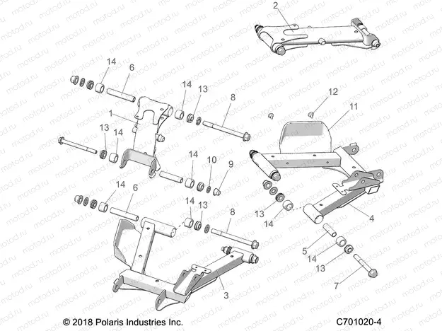 SUSPENSION | SUSPENSION, REAR CONTROL ARMS - Z20A5A87B2/E87BP/BK/BX (C701020-4)