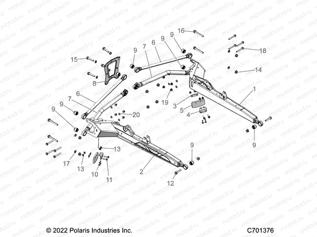 SUSPENSION | SUSPENSION, REAR CONTROL ARMS - Z23RAE92A/92B (C701376)
