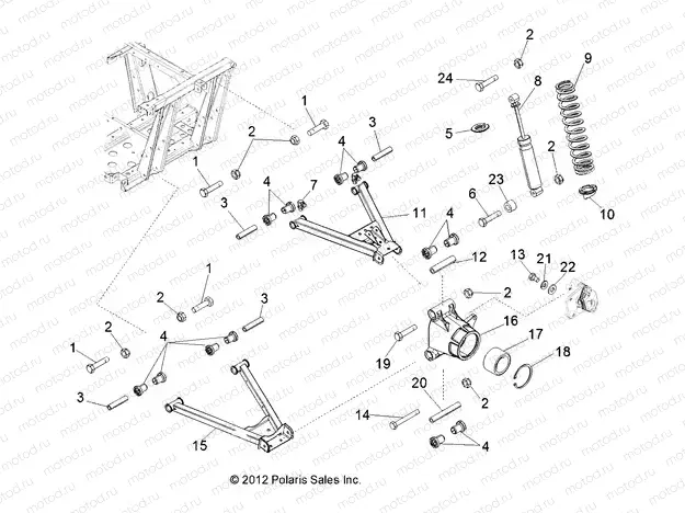 SUSPENSION | SUSPENSION, REAR - R13WH50AG/AH/AR/AX (49RGRSUSPRR13500CREW)