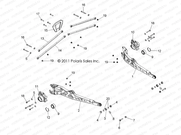 SUSPENSION | SUSPENSION, REAR - R13XT87AA/9EAK (49RGRSUSPRR12RZRXP900)