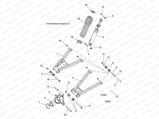 SUSPENSION | SUSPENSION, REAR - R20CDA57A1/B1 (700482)