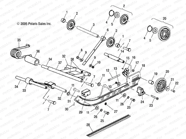 SUSPENSION | SUSPENSION, REAR - S20WAA1ASA/AEA (4997579757A11)