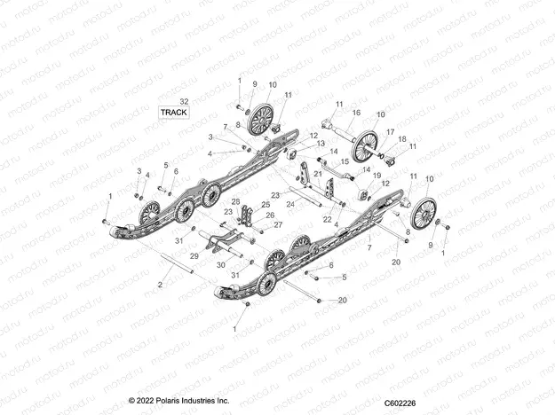 SUSPENSION | SUSPENSION, REAR - S23TKV8MS (C602226)