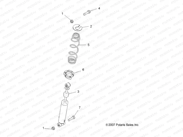 SUSPENSION | SUSPENSION, REAR SHOCK - A13EA32FA (49ATVSHOCKRR7042319)