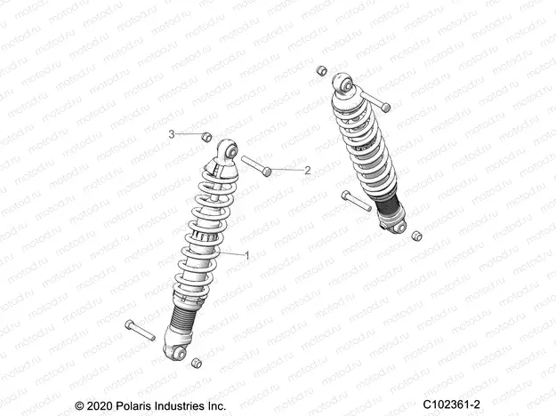 SUSPENSION | SUSPENSION, REAR SHOCK - A23SHS57CP (C102361-2)