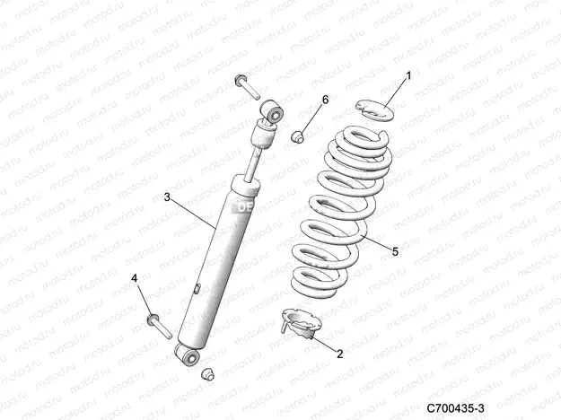 SUSPENSION | SUSPENSION, REAR SHOCK - D20BBP99A4/B4/FP99A4 (C700435-3)