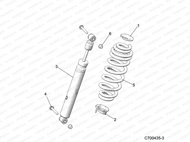 SUSPENSION | SUSPENSION, REAR SHOCK - D21BBPD4B4 (C700435-3)