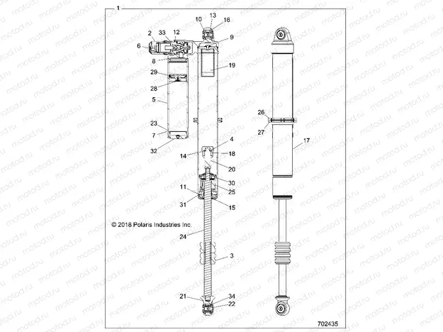 SUSPENSION | SUSPENSION, REAR SHOCK INTERNALS {FROM 11/27/2017] - Z18VFE92BB/BM/BU (702435)