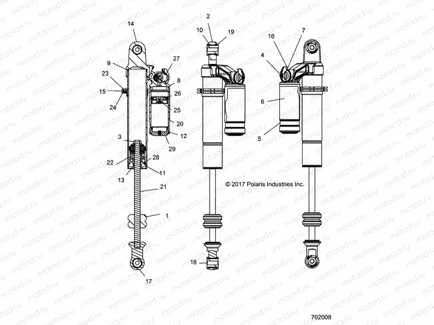 SUSPENSION | SUSPENSION, REAR SHOCK INTERNALS - G22G4E99NP (702008)