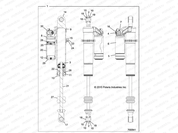 SUSPENSION | SUSPENSION, REAR SHOCK INTERNALS - R16RGE99AE (700841)
