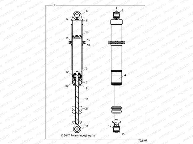SUSPENSION | SUSPENSION, REAR SHOCK INTERNALS - Z20ASA87B2  (702107)