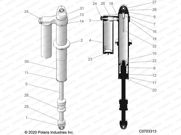 SUSPENSION | SUSPENSION, REAR SHOCK INTERNALS - Z22N4K99AK/AR/BK/BR/N4VAK/BK/AR/BR (C0703313)