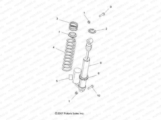 SUSPENSION | SUSPENSION, REAR SHOCK MOUNTING - A09BA50FA (49ATVSWINGARM08SCRAM2X4)