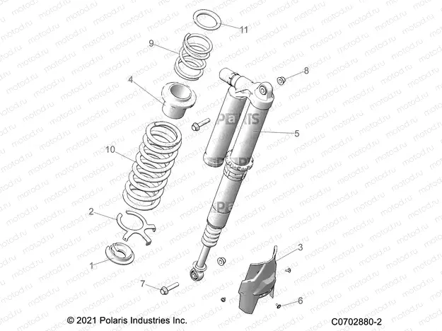 SUSPENSION | SUSPENSION, REAR SHOCK MOUNTING, DELUXE - Z21R4D92AM/BM/AC (C0702880-2)