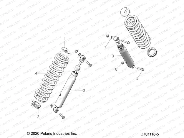 SUSPENSION | SUSPENSION, REAR SHOCK MOUNTING - G21GAE99A4 (C701118-5)