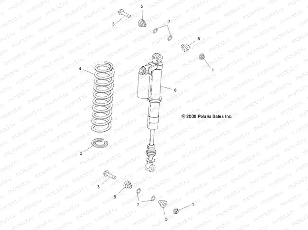 SUSPENSION | SUSPENSION, REAR SHOCK MOUNTING - R13VE76FX/FI (49RGRSHOCKMTGRR09RZRSI)