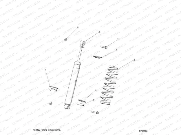 SUSPENSION | SUSPENSION, REAR SHOCK MOUNTING - R23RRE99AJ/BJ/AK/BK/AX/BX/A9/B9 (C730860)