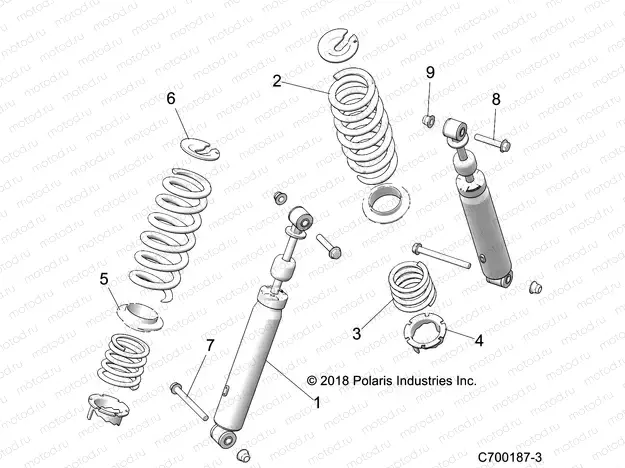 SUSPENSION | SUSPENSION, REAR SHOCK MOUNTING - Z20CHA57A2/E57AM (C700187-3)