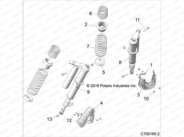 SUSPENSION | SUSPENSION, REAR SHOCK MOUNTING - Z20PAE92AC/BC/F92AC/LC (C700165-2)