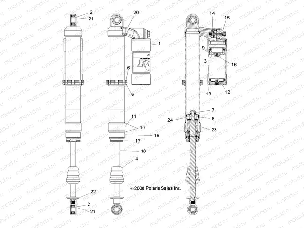 SUSPENSION | SUSPENSION, REAR SHOCK - R11VE76AC/AW (49RGRSHOCKRR7043419)