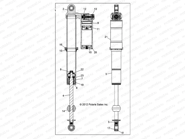 SUSPENSION | SUSPENSION, REAR SHOCK - R13VE76FX/FI (49RGRSHOCKRR7043909)