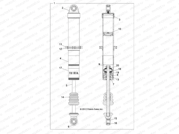 SUSPENSION | SUSPENSION, REAR SHOCK - R13XE76AD (49RGRSHOCKRR7043907)