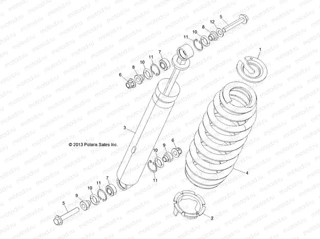 SUSPENSION | SUSPENSION, REAR SHOCK - R151DPD1AA/2D (49BRUTUSSHOCKRR13)