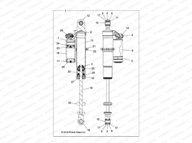 SUSPENSION | SUSPENSION, REAR SHOCK - Z15VBA87AJ/LJ/E87AK/AM/AT/LT/AL/AV (49RGRSHOCKRR7044208)